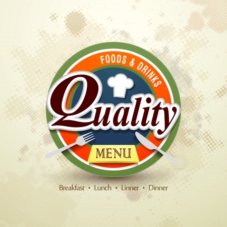 vector restaurant menu brochure cover design templateのイラスト素材