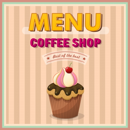 restaurant ice cream menu cover vector design templateのイラスト素材