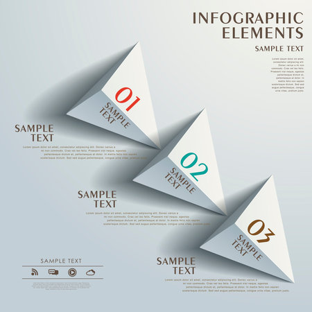 3d vector abstract flow chart infographic elementsのイラスト素材