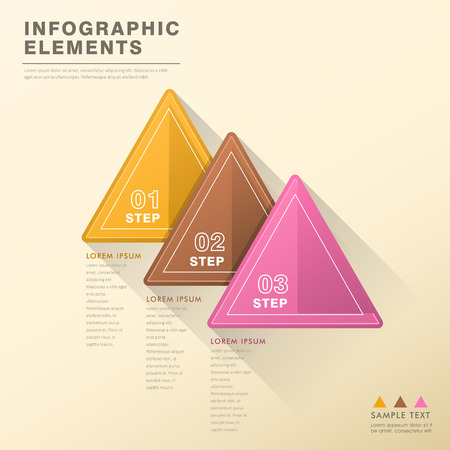 flat design vector abstract triangle tag infographic elementsのイラスト素材