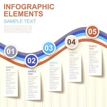 modern vector abstract option sticker infographic elementsのイラスト素材