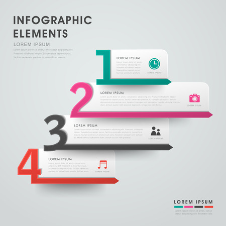 modern vector abstract option banner infographic elementsのイラスト素材