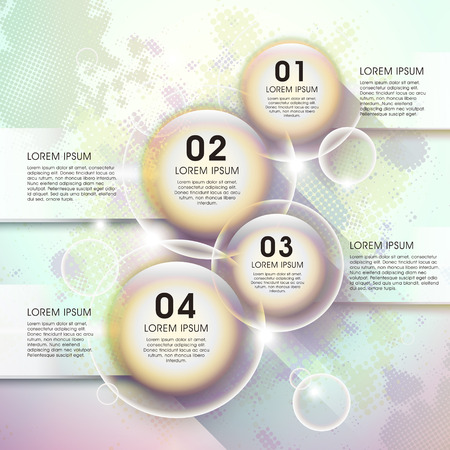 modern vector abstract lighted bubble infographic elementsのイラスト素材