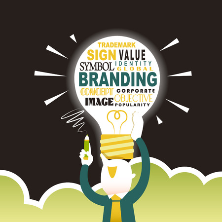 illustration concept of brandingのイラスト素材