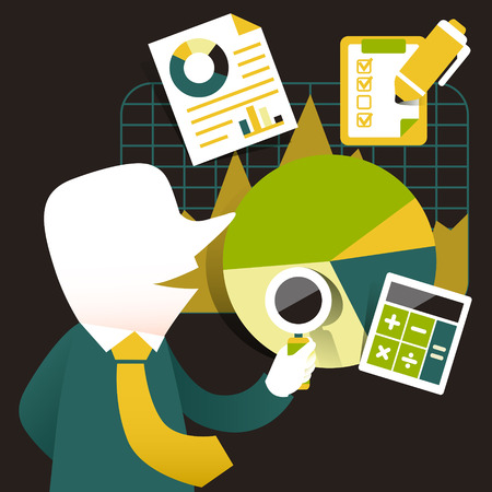 icon set of analyticのイラスト素材