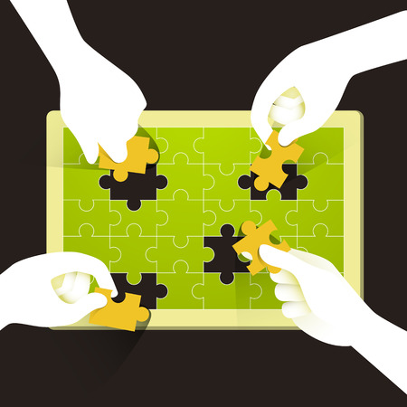 illustration concept of teamworkのイラスト素材