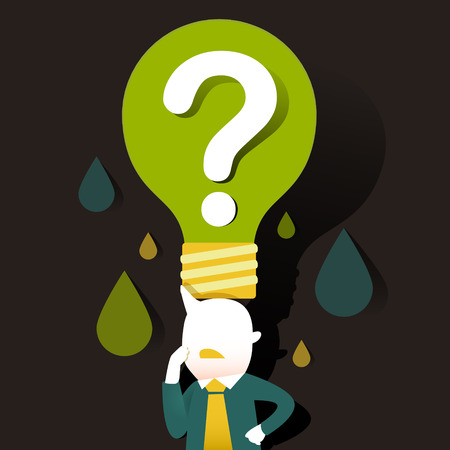 flat design illustration concept of Q&A question and answerのイラスト素材