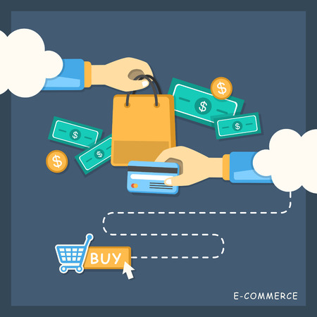 illustration concept of e-commerceのイラスト素材