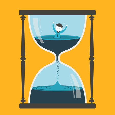 flat design vector illustration concept of out of controlのイラスト素材