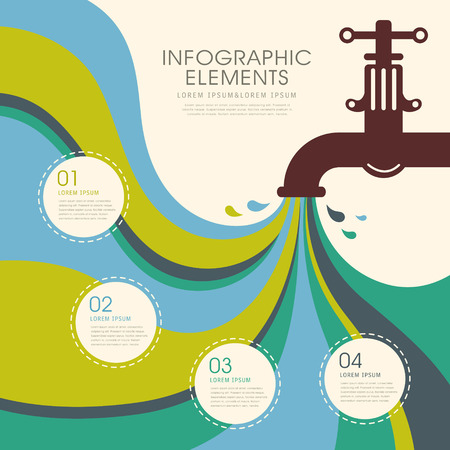 vector illustration abstract creative faucet infographics designのイラスト素材