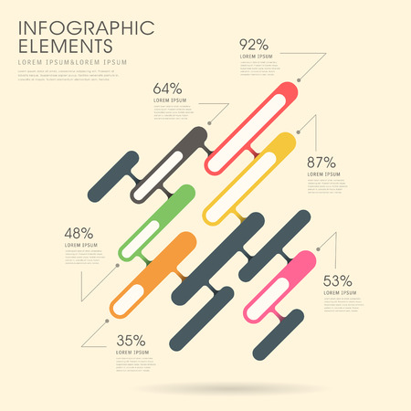 vector illustration abstract creative histogram infographics designのイラスト素材