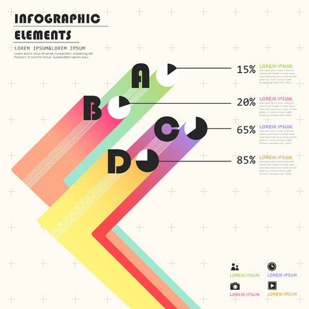vector illustration abstract creative pie chart infographics designのイラスト素材