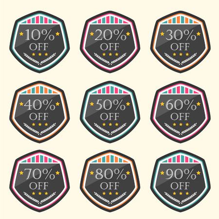 vector business tag set and sale label elementsのイラスト素材