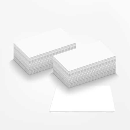 vector blank business card on white backgroundのイラスト素材