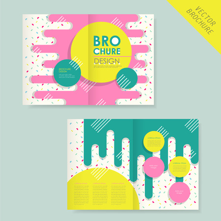 geometry brochure design element, cute and circleのイラスト素材