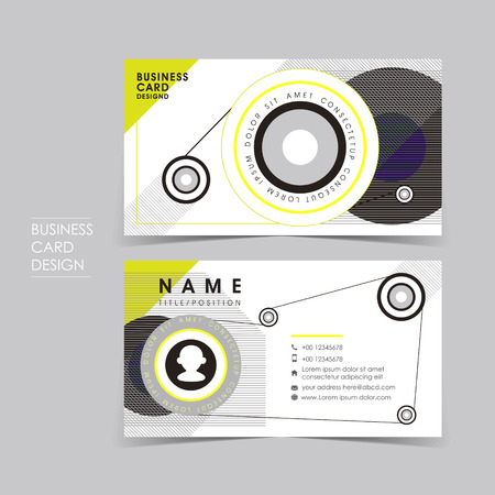 vector business card set template with design senseのイラスト素材