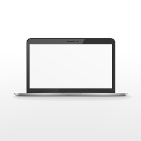 modern glossy laptop isolated on white 
backgroundのイラスト素材