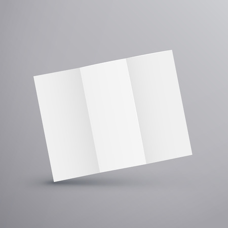 paper blank brochure template isolated on greyのイラスト素材