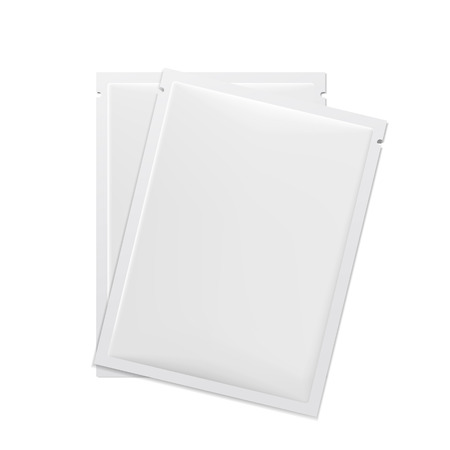 blank package set isolated on white backgroundのイラスト素材