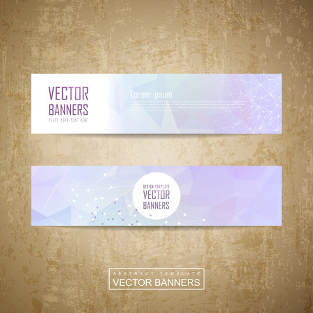 abstract geometric style design banner template set のイラスト素材