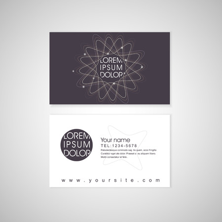 abstract elegant flower shape background business card templateのイラスト素材