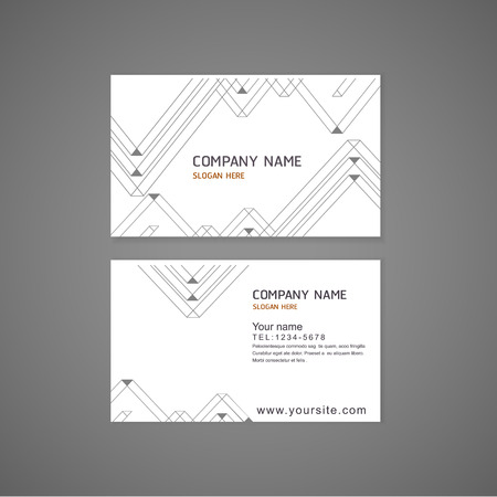 abstract modern triangle pattern background business card template のイラスト素材