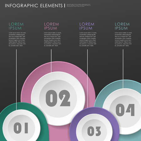 abstract modern paper location mark infographic elements template のイラスト素材