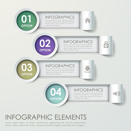 modern paper bar chart infograpic elements templateのイラスト素材