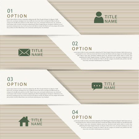 modern paper folding concept infographic elements template のイラスト素材