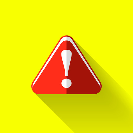 warning sign in colorful flat design styleのイラスト素材