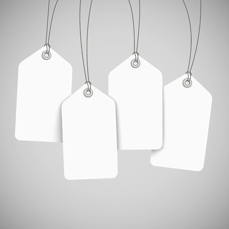 blank tags set design over grey backgroundのイラスト素材