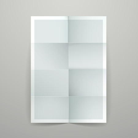 empty folded paper booklet isolated on greyのイラスト素材