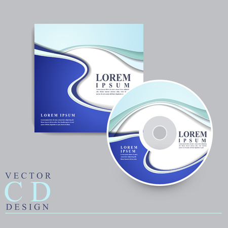 technology style design for CD and cover template in blueのイラスト素材
