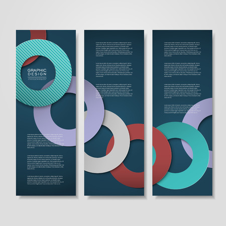 colorful circle layout design for banners set templateのイラスト素材