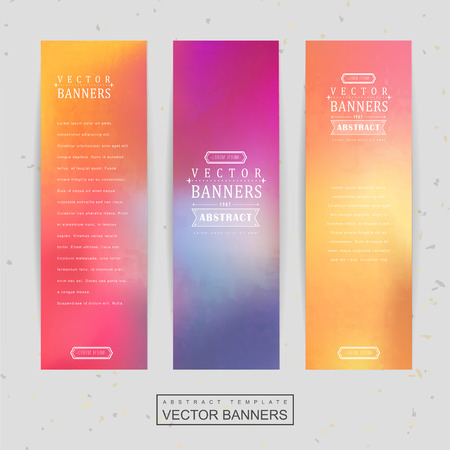 smooth colorful background design for banners set templateのイラスト素材