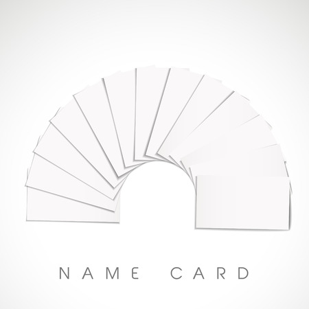 blank name cards template over white backgroundのイラスト素材