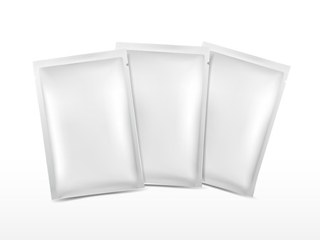 blank plastic package set for cosmetics isolated on whiteのイラスト素材