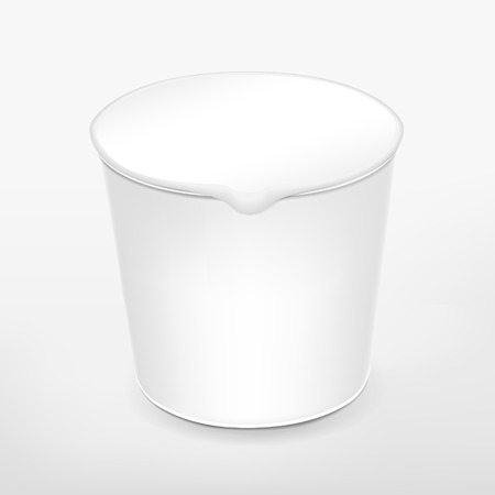 blank food cup package isolated on white backgroundのイラスト素材