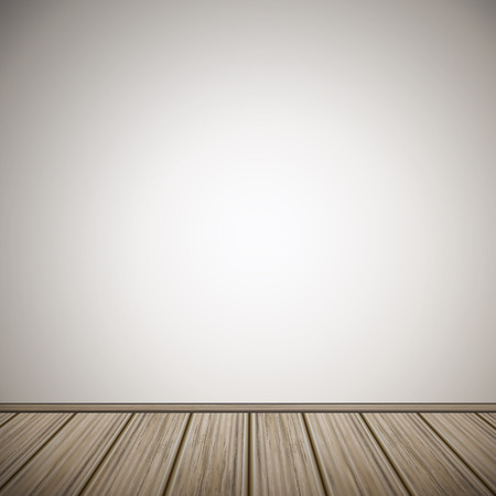 interior scene with empty wall and wooden floor in retro styleのイラスト素材
