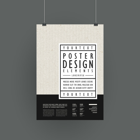 modern poster template design in simplicity styleのイラスト素材