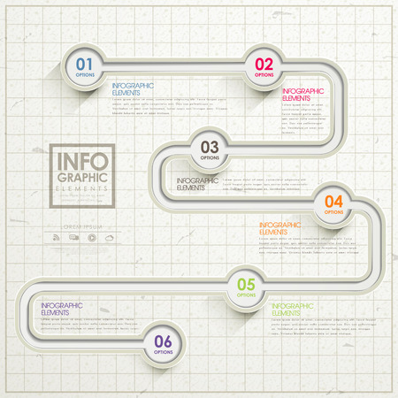 simplicity infographic template design with road elementsのイラスト素材