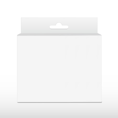 white package box isolated over white backgroundのイラスト素材