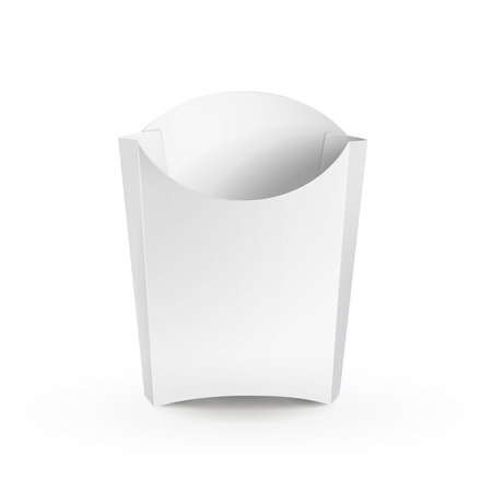 blank package container for french fries isolated over white backgroundのイラスト素材