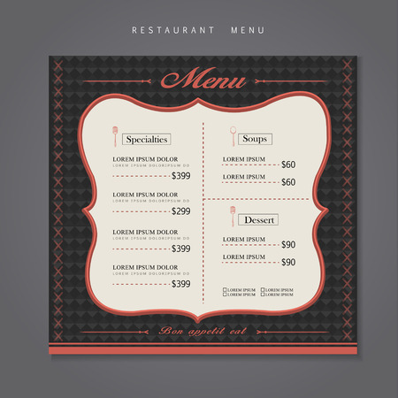 modern restaurant menu design with geometric backgroundのイラスト素材