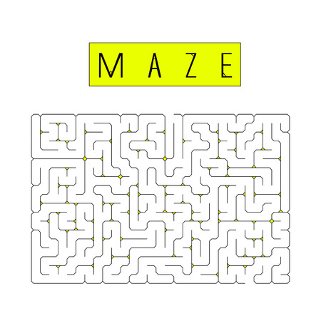 creative rectangular labyrinth isolated on white backgroundのイラスト素材