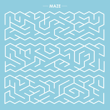 modern labyrinth set isolated on blue backgroundのイラスト素材
