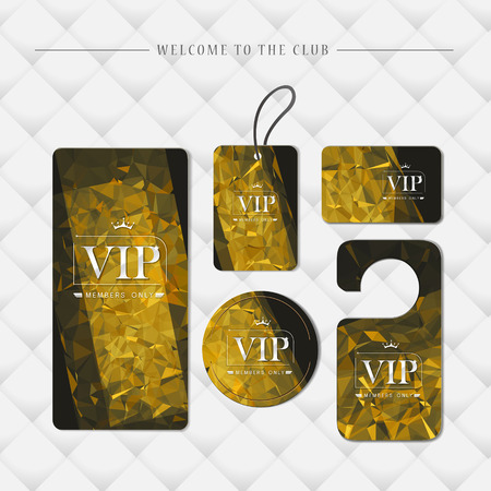 VIP members only premium platinum elegant cards template setのイラスト素材