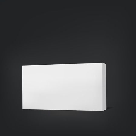 closed cardboard box isolated on black backgroundのイラスト素材