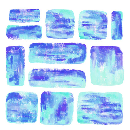 lovely square acrylic painted background in blue and purpleのイラスト素材