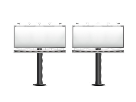 grand outdoor billboards isolated on white backgroundのイラスト素材